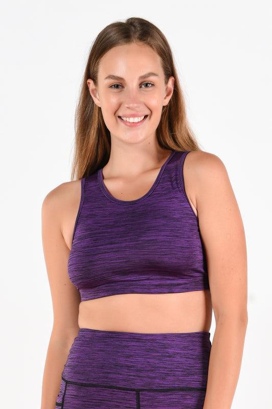 Spacedye Purple Bra for Fitness Women