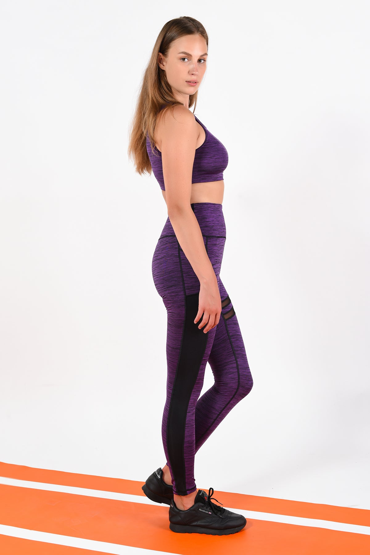 Ephesus Design Spacedye Fabric Purple Active Sportswear for Women