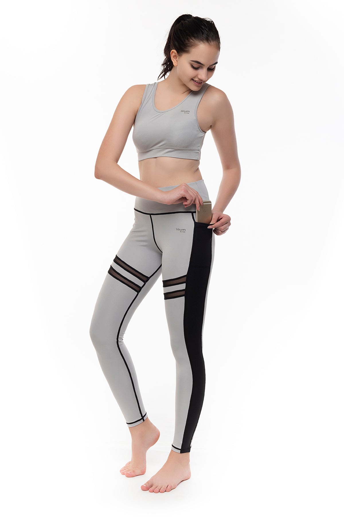 Ephesus Design Grey & Mesh Active Sportswear for Women