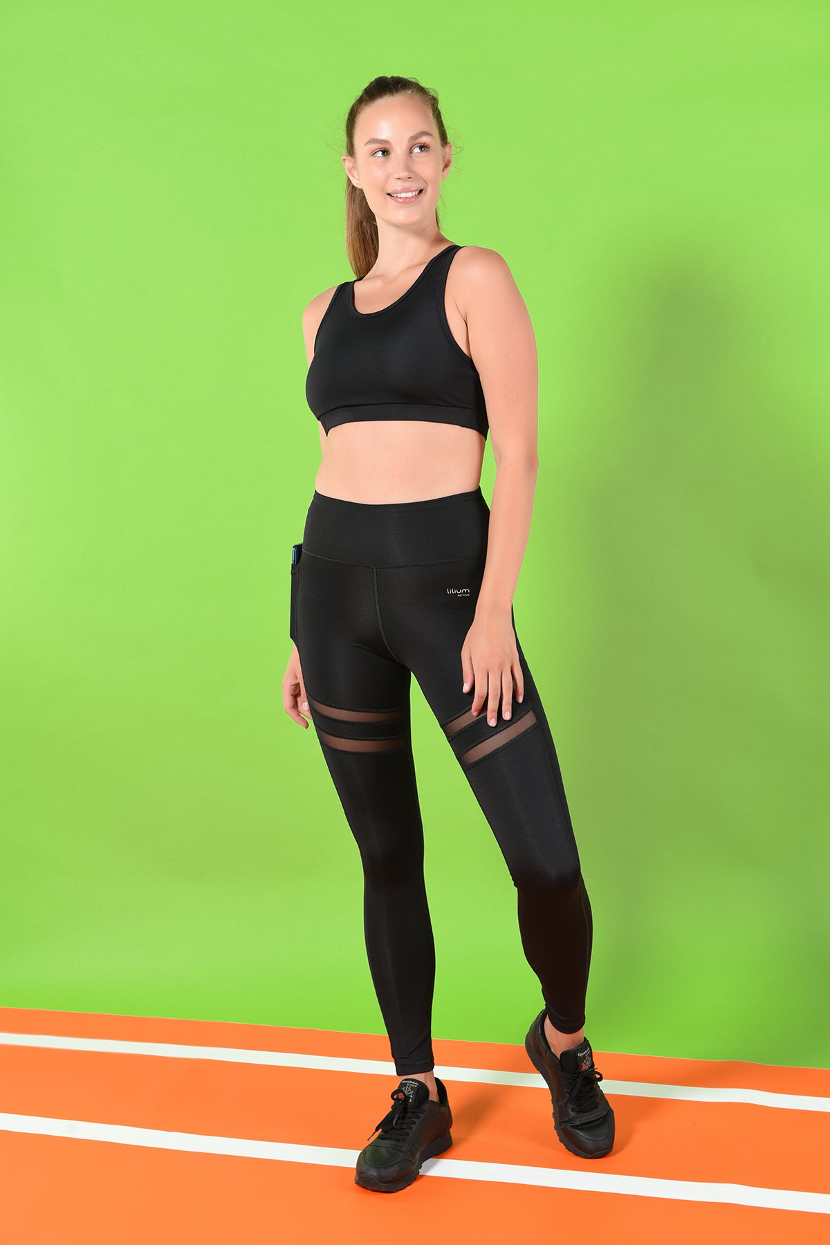 Ephesus Design Black & Mesh Active Sportswear for Women